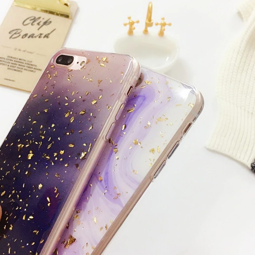 NEW iPhone XR Purple and Gold Foil Case - Picture 2 of 4